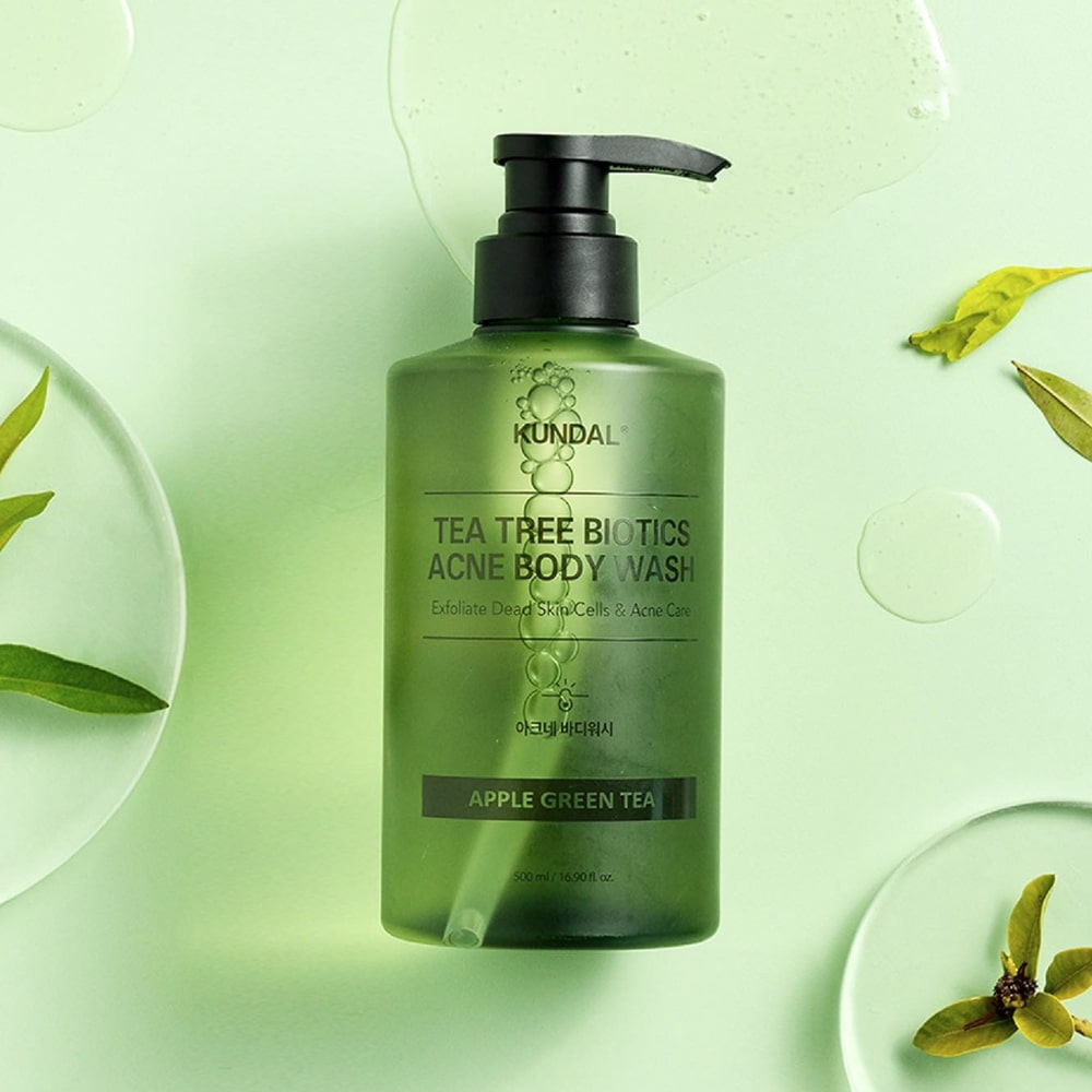 KUNDAL Tee Tree Bioticts Acne Body Wash Apple Green Tea 500ml
