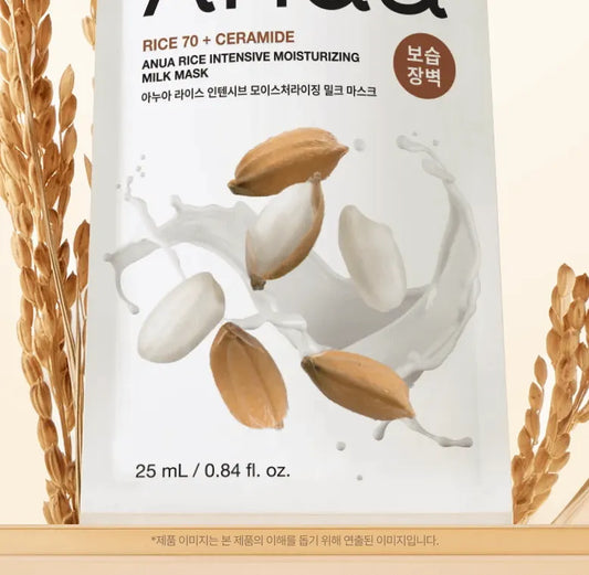 Anua Rice 70 Intensive Moisturizing Milk Mask (25ml × 1 Sheet)