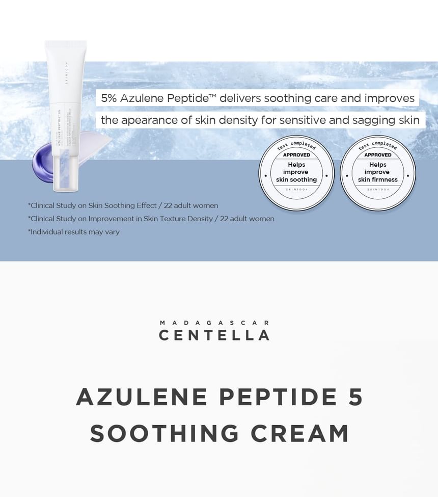 SKIN1004 Madagascar Centella Azulene Peptide 5 Soothing Cream 30ml