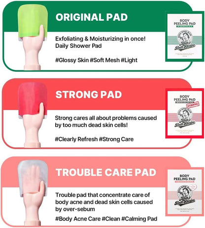 Mom's Bath Recipe Body Peeling Pad Trouble Care - 8 Sheets