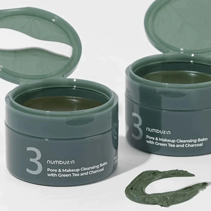 [Numbuzin] No. 3 Pore & Makeup Cleansing Balm With Green Tea And Charcoal - 85 g