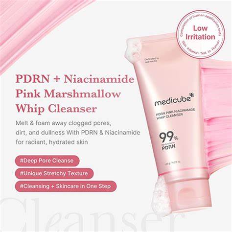 MEDICUBE - PDRN Pink Niacinamide Whip Cleanser – Gentle Brightening Foam | 120 g