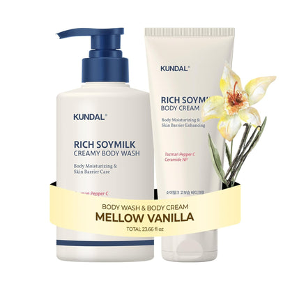 KUNDAL Soymilk Body Wash & Cream Set