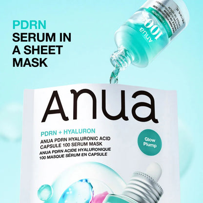 Anua PDRN Hyaluron Capsule 100 Serum Mask (23ml × 1 Sheet)