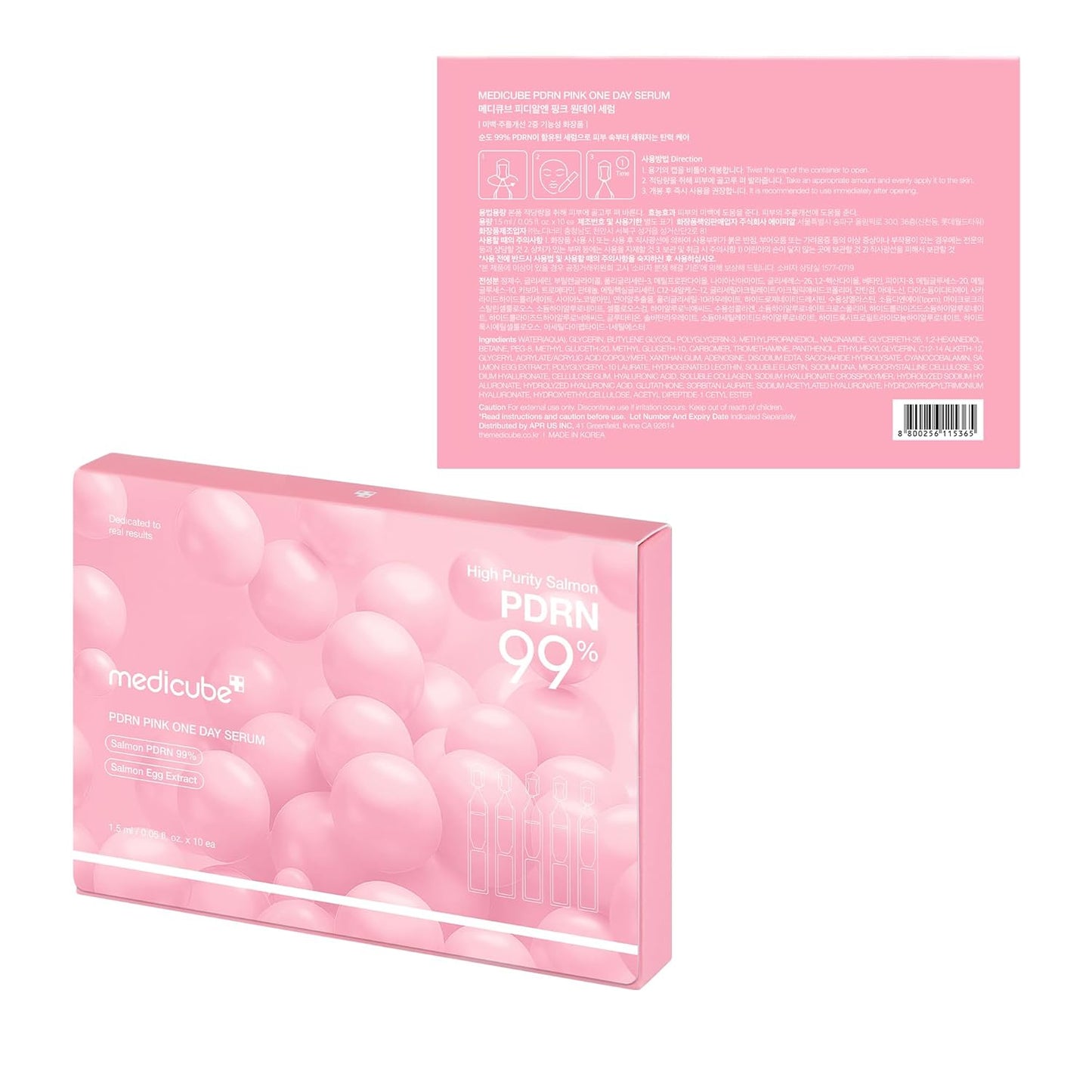 [Medicube] PDRN Pink One Day Serum (1.5ml x 10ea)