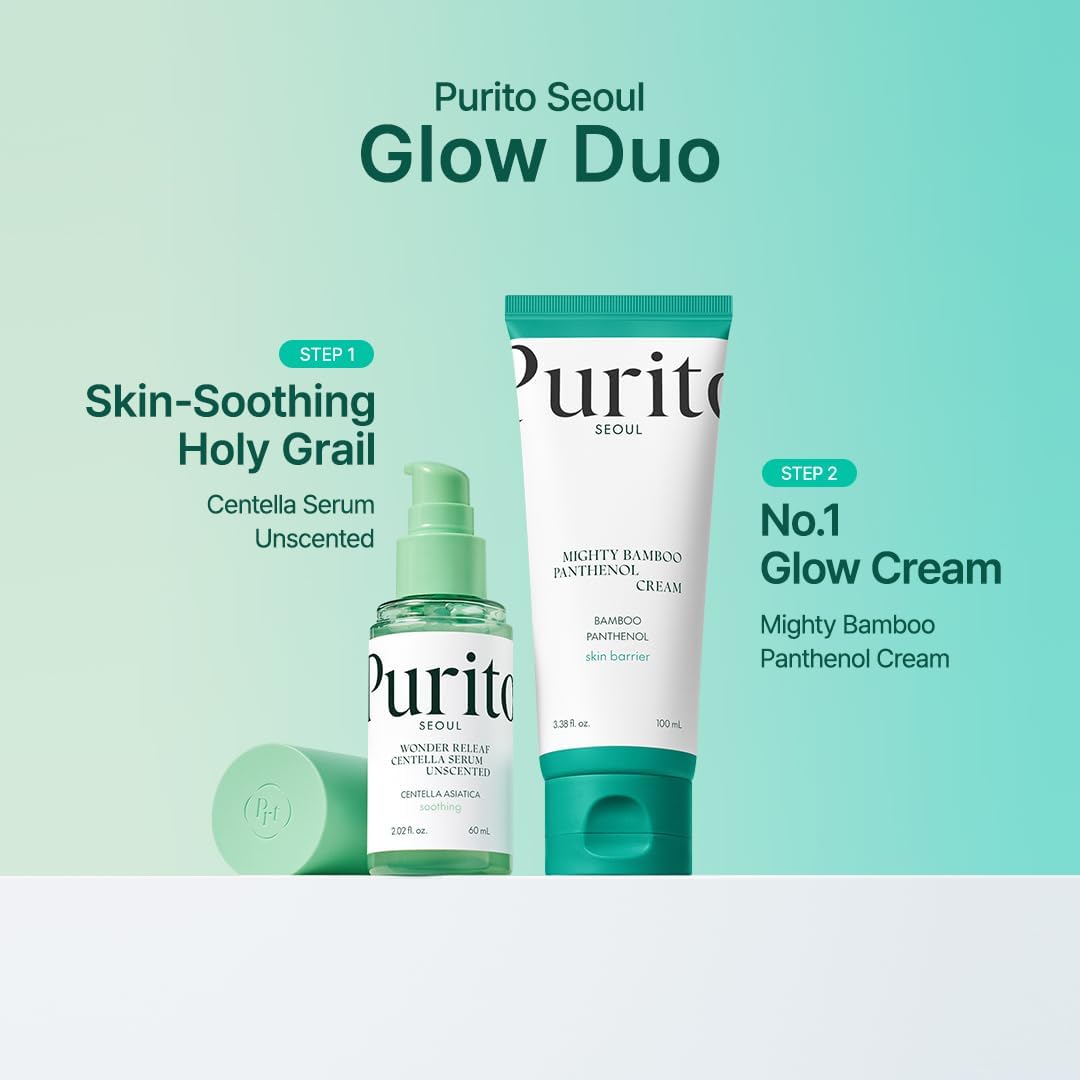 PURITO SEOUL Mighty Bamboo Panthenol Cream - 10% Panthenol & Bambus, 100 Ml, Für Reparierte Hautbarriere