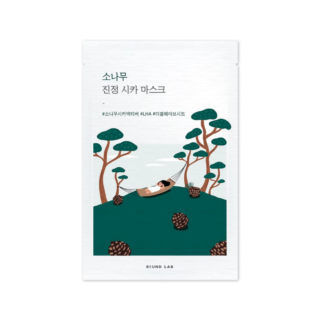 Round Lab Pine Calming Cica Mask (27ml × 10 Sheets)