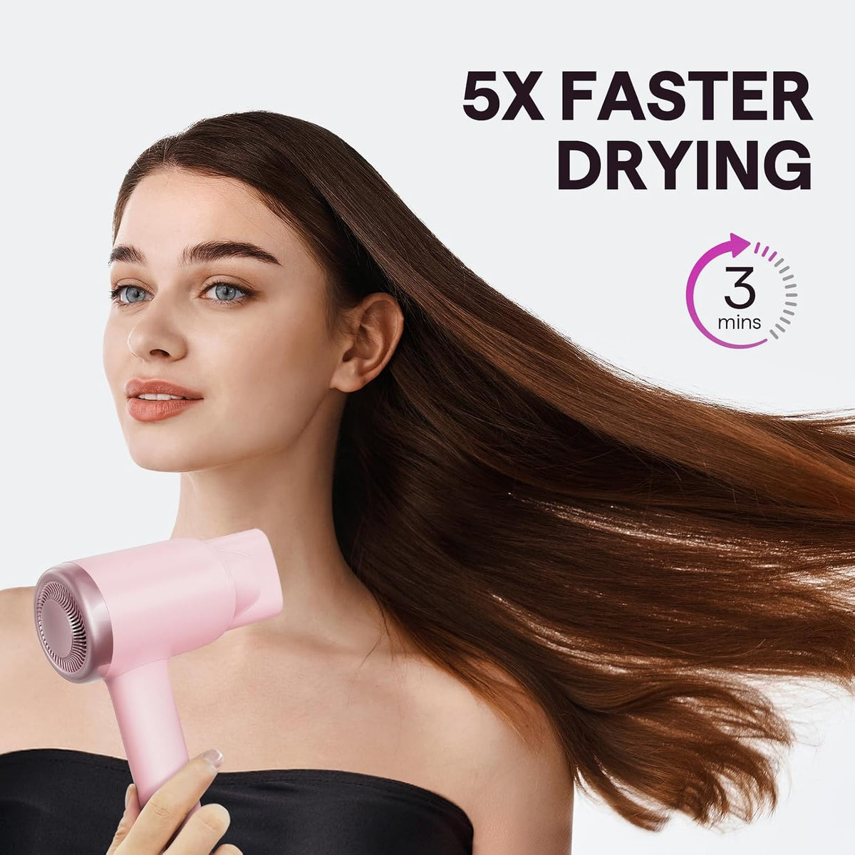 Wavytalk Turblow Pro Fast-Drying Hair Dryer – Pink