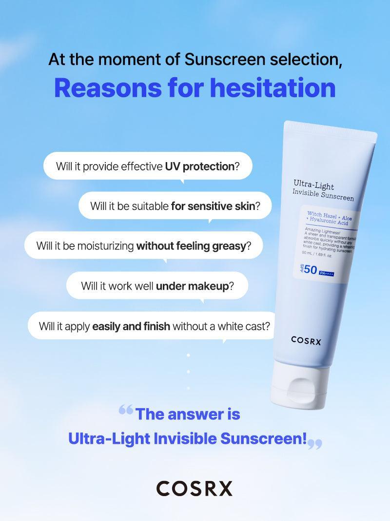 [COSRX] Ultra Light Invisible Sunscreen 50ml