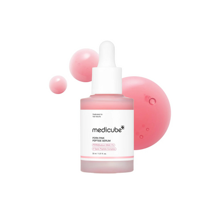 Medicube PDRN Pink Peptide Serum, Pink glow serum, Peptide, Niacinamide, Hydrating & Moisturizing & Firming, Uneven Skin Tone, Korean Skincare | 30ml, Rose PDRN (Vegan))