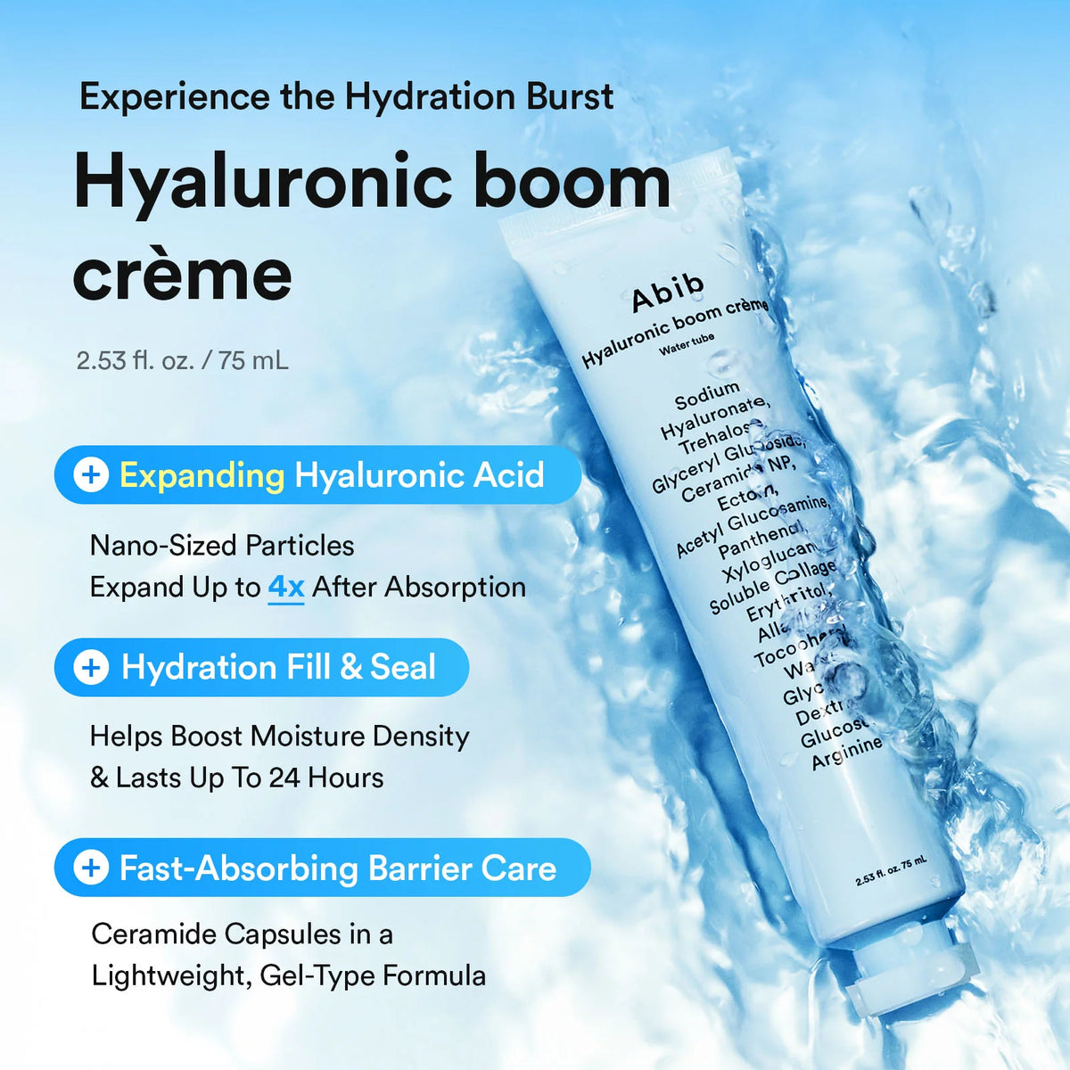 ABIB Hyaluronic Boom Crème Water Tube (70ml)