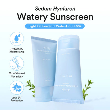 ABIB Sedum Hyaluron Sunscreen Watery Tube SPF50+ PA++++ (50ml)