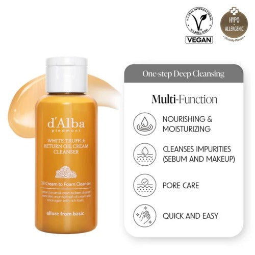 d’Alba White Truffle Return Oil Cream Cleanser (65ml)