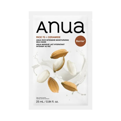 Anua Rice 70 Intensive Moisturizing Milk Mask (25ml × 1 Sheet)