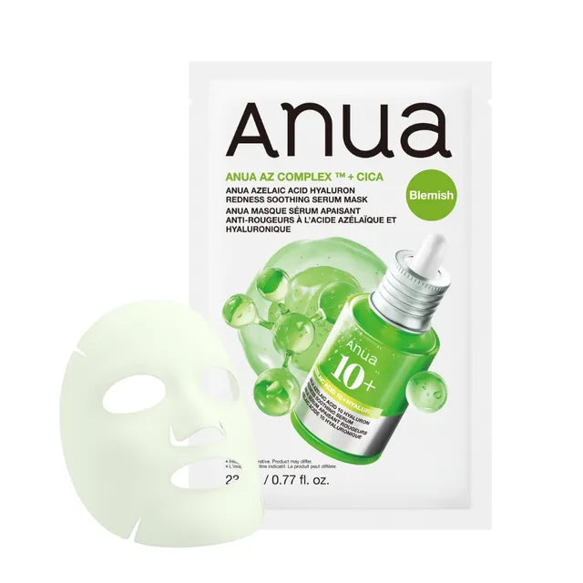 Anua Azelaic Acid Hyaluron Redness Soothing Serum Mask (23ml × 1 Sheet)