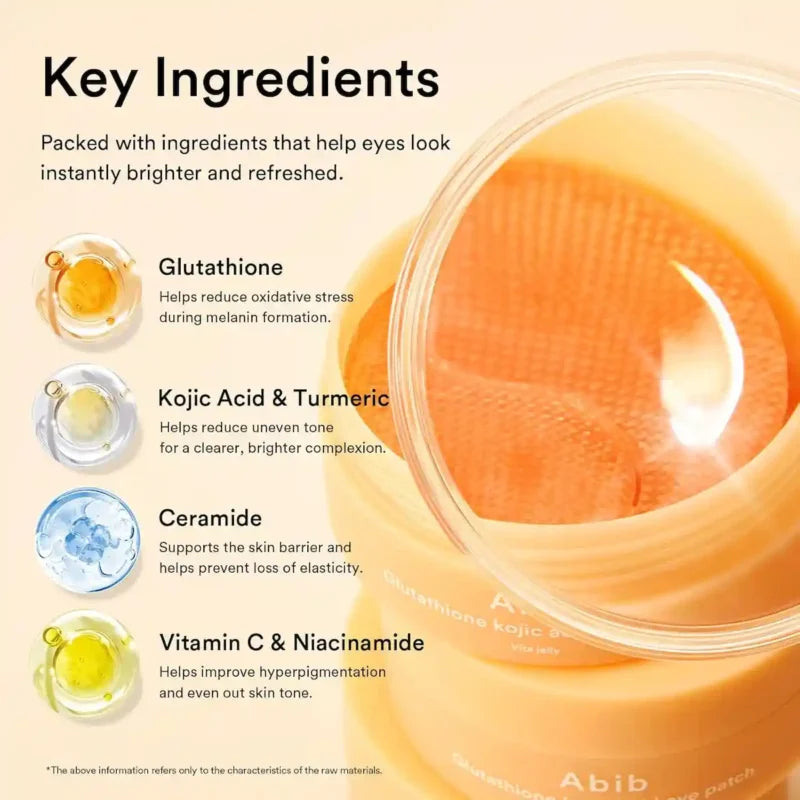 ABIB Glutathione Kojic Acid Eye Patch Vita Jelly (90g / 60 Patches)