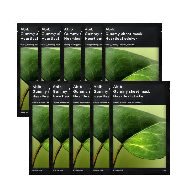 ABIB Gummy Sheet Mask Heartleaf Sticker (27ml x 10ea)