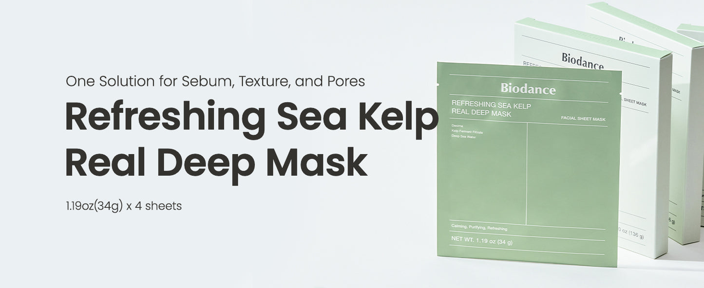 [BIODANCE] Mask Set (Refreshing Sea Kelp 4ea + Bio-Collagen 4ea)