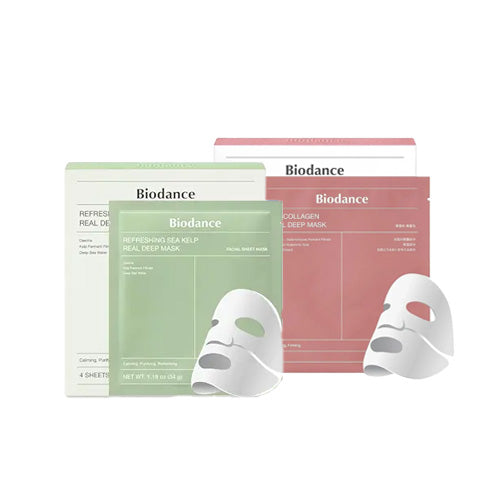 [BIODANCE] Mask Set (Refreshing Sea Kelp 4ea + Bio-Collagen 4ea)