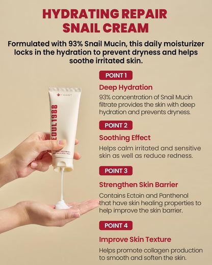 K-SECRET SEOUL 1988 Cream : Snail Mucin 93% + Rice