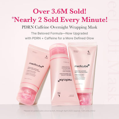 Medicube PDRN Pink Caffeine Overnight Wrapping Mask – Firm & Glow Night Film 75 ml