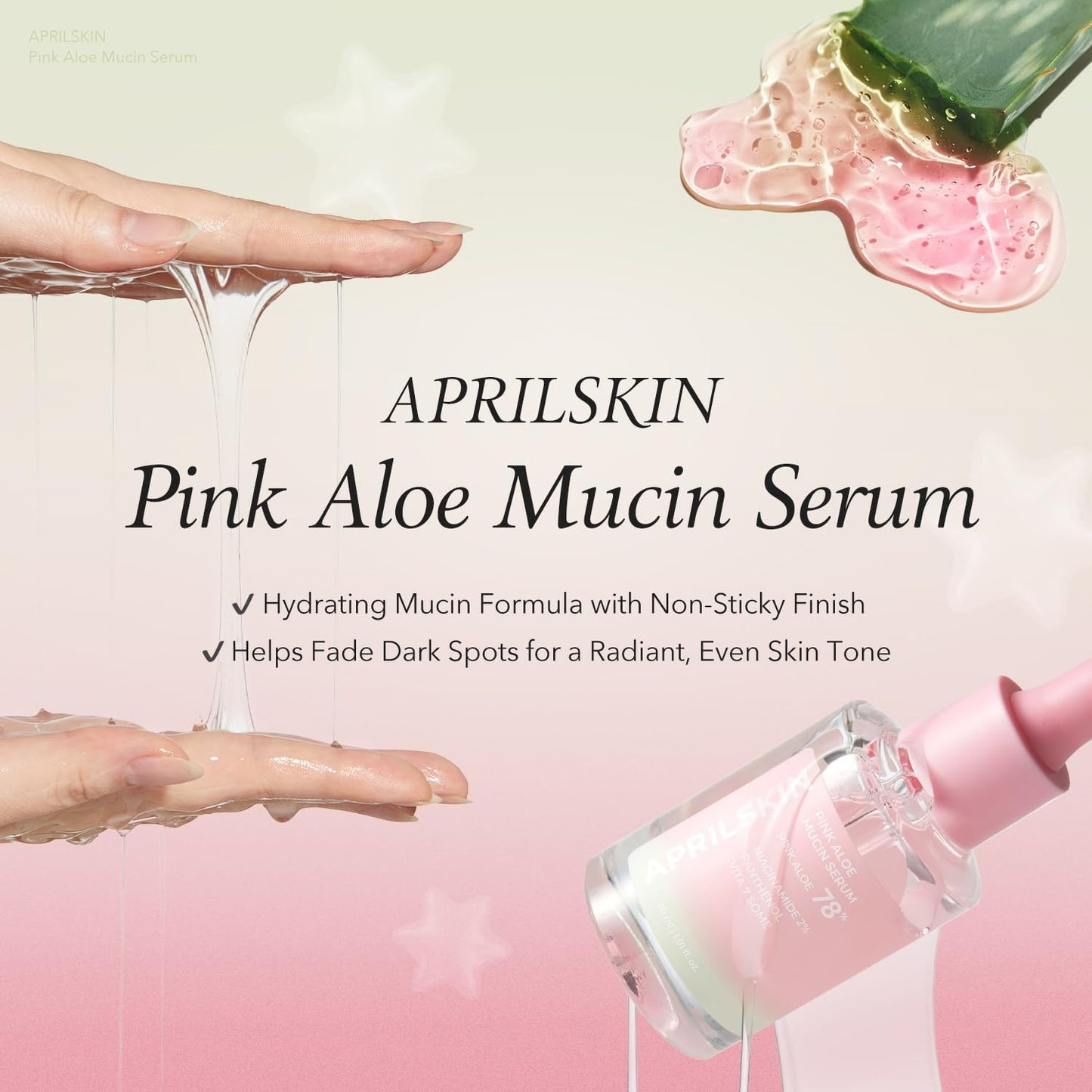 APRILSKIN Pink Aloe Mucin Serum – Hydrating & Soothing Glow Booster | 30ml
