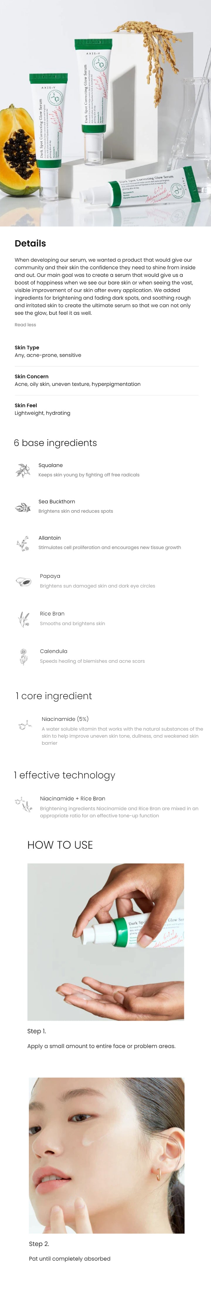 [AXIS-Y] Dark Spot Correcting Glow Serum Double Set
