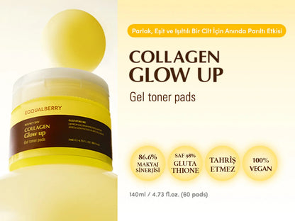 [Eqqualberry] Collagen Glow Up Gel Toner Pads (60ea)