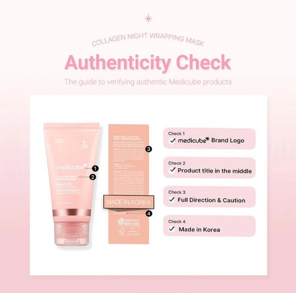 Medicube Collagen Overnight Wrapping Peel Off Facial Mask Pack - Elasticity & Hydration Care, Reduces Sagging & Dullness - Hydrolyzed Collagen For Glowing Skin - Korean Skin Care, 75ml