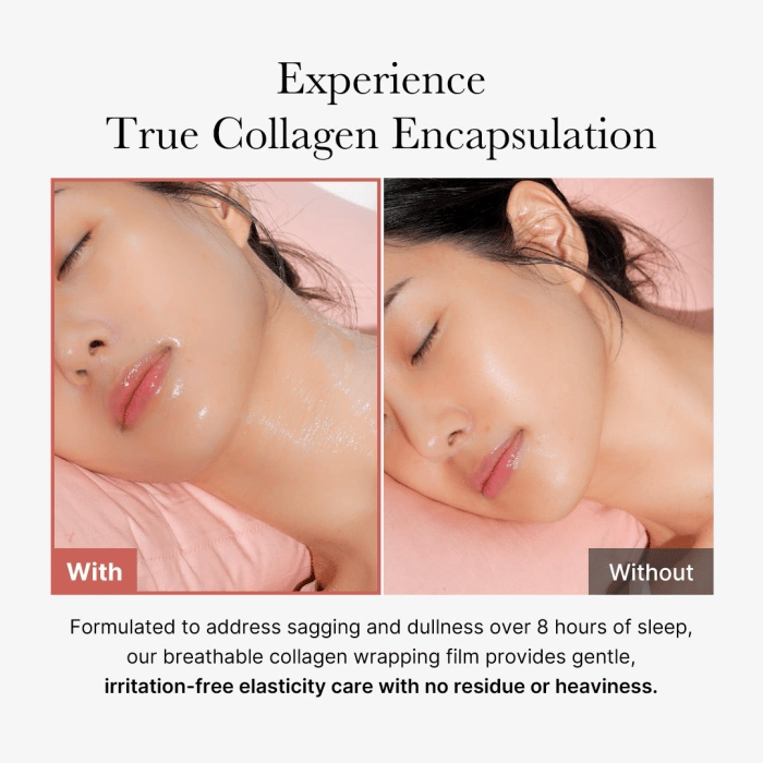 Medicube Collagen Overnight Wrapping Peel Off Facial Mask Pack - Elasticity & Hydration Care, Reduces Sagging & Dullness - Hydrolyzed Collagen For Glowing Skin - Korean Skin Care, 75ml