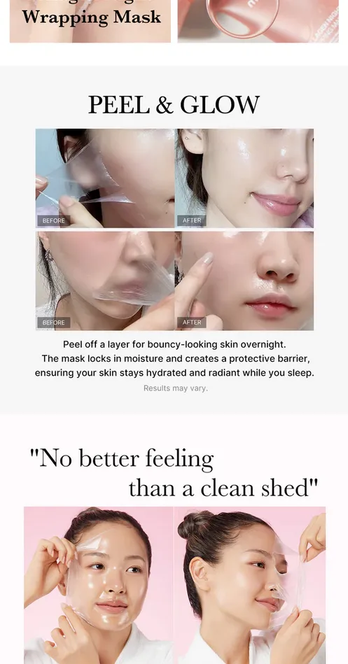 Medicube Collagen Overnight Wrapping Peel Off Facial Mask Pack - Elasticity & Hydration Care, Reduces Sagging & Dullness - Hydrolyzed Collagen For Glowing Skin - Korean Skin Care, 75ml