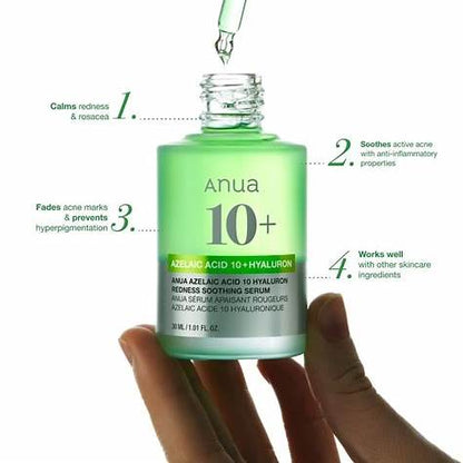 [Anua] Azelaic Acid 10 Hyaluron Redness Soothing Serum 30ml Set